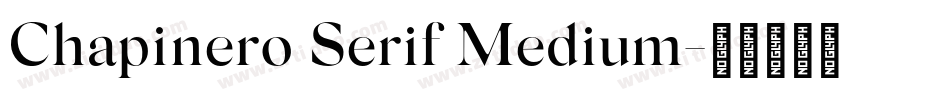 Chapinero Serif Medium字体转换